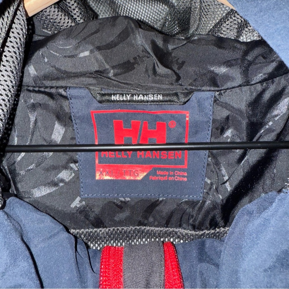 Helly Hansen - Vintage 90’s Soft Shell Dark Blue and Red Jacket - Men’s xxL 2xL - Picture 7 of 7